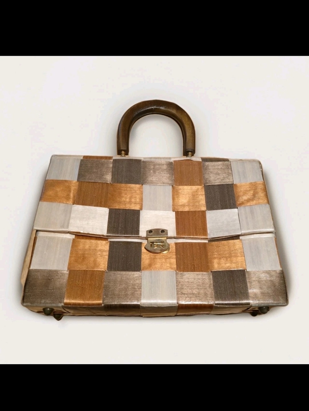 Vintage ✨️Dena Of Dallas Vintage Checkered Handbag Great Condition